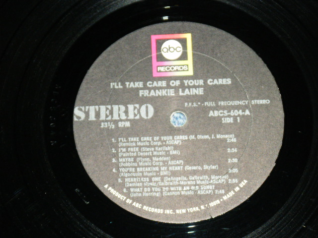 画像: FRANKIE LAINE - I'LL TAKE CARE OF YOUR CARES  / 1967 US ORIGINAL Stereo  LP 