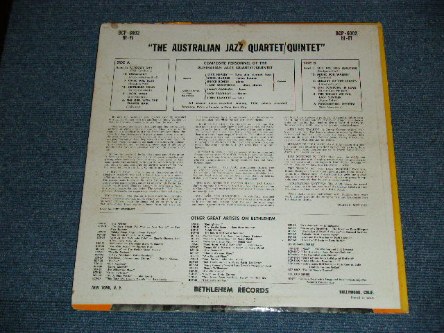 画像: THE AUSTRALIAN JAZZ QUARTET - THE AUSTRALIAN JAZZ QUARTET / 1955 US ORIGINAL MAROON Label HEAVY WEIGHT MONO LP  