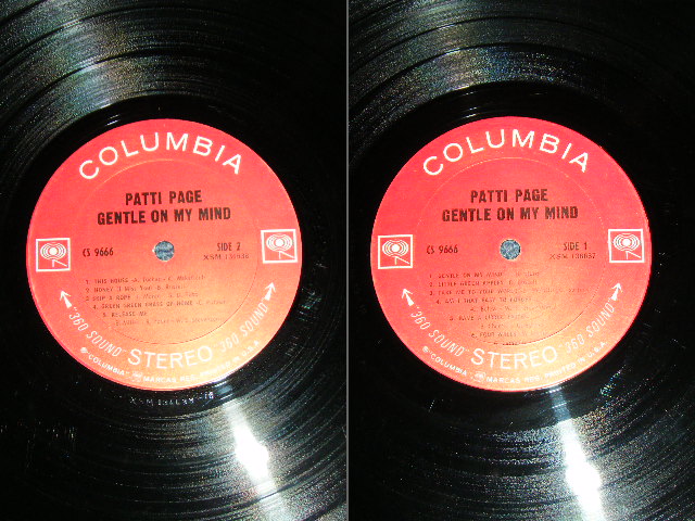 画像: PATTI PAGE -  GENTLE ON MY MIND  /1968 US ORIGINAL STEREO LP 