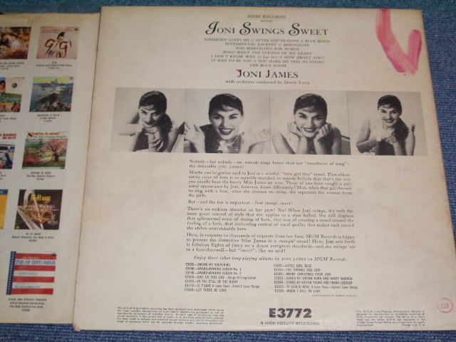 画像: JONI JAMES - JONI SINGS SWEET ( Ex+/Ex++ )  / 1959 US ORIGINAL YELLOW Label  MONO LP