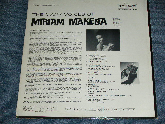 画像: MIRIAM MAKEBA - THE MANY VOICES OF / 1962 US ORIGINAL MONO  Used LP