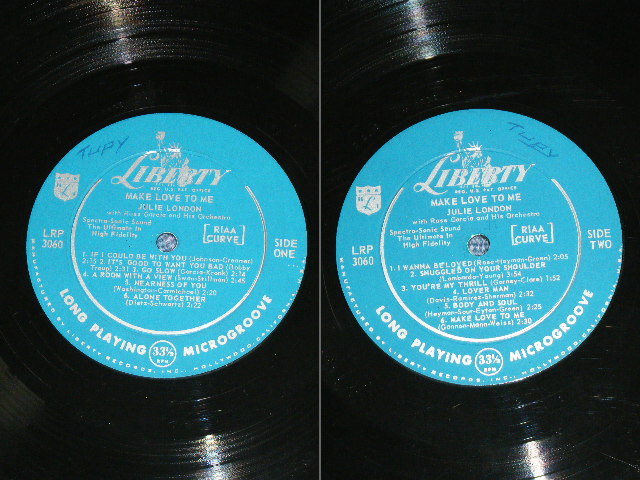 画像: JULIE LONDON - MAKE LOVE TO ME (; Ex+/Ex++) / 1957 US ORIGINAL MONO 1st PRESS Turquoise Color LABEL LP 