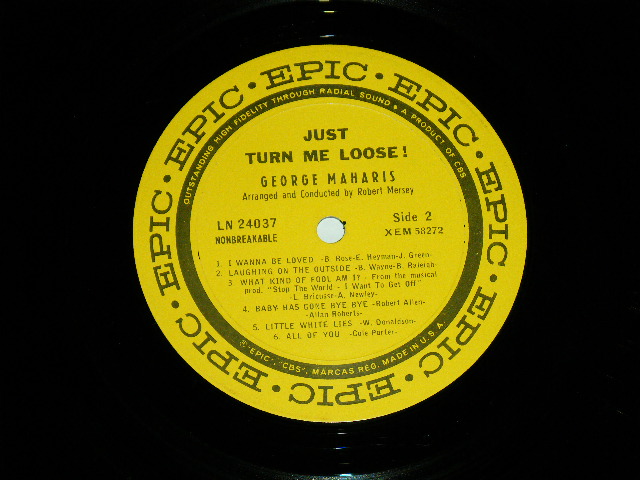 画像: GEORGE MAHARIS - JUST TURN ME LOOSE!  / 1963 US ORIGINAL Mono LP