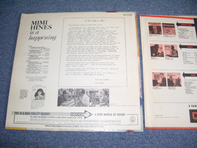 画像: MIMI HINES - IS A HAPPENING (Ex++/Ex+++) / 1967 US AMERICA ORIGINAL" WHITE LABEL PROMO"  MONO Used LP