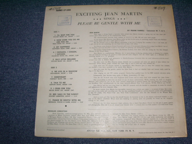 画像: JEAN MARTIN - PLEASE BE GENTLE WITH ME / 1959  US ORIGINAL MONO LP 