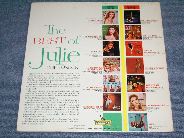 画像: JULIE LONDON - THE BEST OF (Ex++,Ex/MINT- )/ 1962 US ORIGINAL MONO LP