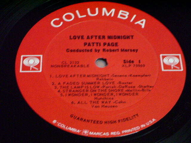 画像: PATTI PAGE - LOVE AFTER MIDNIGHT ( MINT-/MINT-) /1964 US AMERICA ORIGINAL MONO Used  LP 