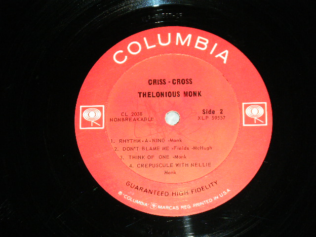 画像: THELONIOUS MONK - CRISS-CROSS /  1963 US ORIGINAL "2 EYS'S " Label MONO Used LP