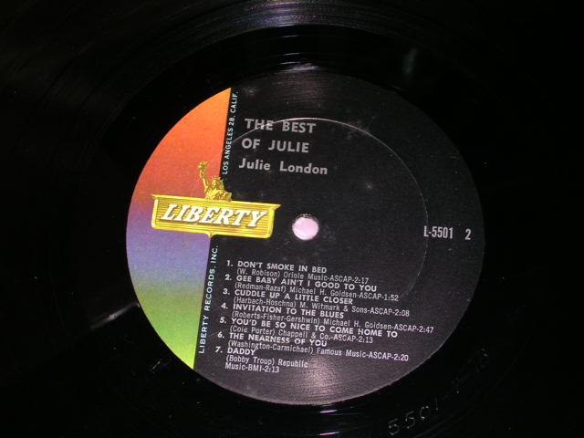 画像: JULIE LONDON - THE BEST OF / 1962 US ORIGINAL MONO LP