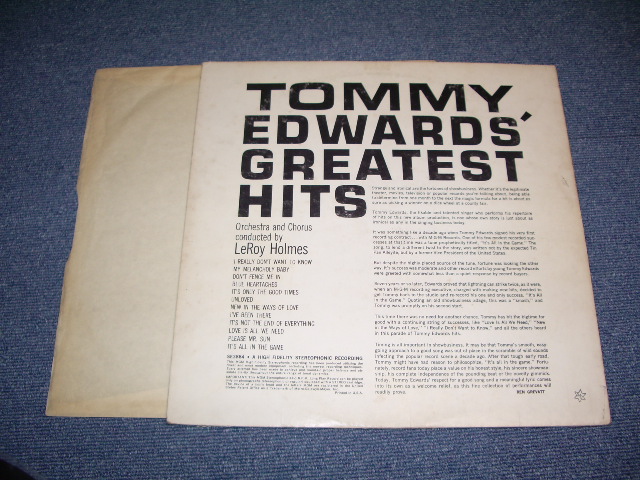 画像: TOMMY EDWARDS - GREATEST HITS / 1961 US ORIGINAL STEREO  LP  